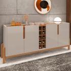 Balcão Buffet Lizz 4 Portas Com Adega Off White/cedro 050520 - Casa D