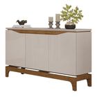 Balcão Buffet para Sala de Jantar 3 Portas 139cm Alice D04 Freijó/Off White - Mpozenato