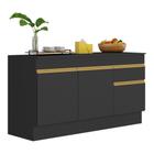 Balcão Cozinha Gabinete Pia 150cm com Rodapé 3 Portas 1 Gaveta Veneza Multimóveis V2107