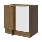 Balcão de Canto Madesa Lux 1 Porta (Sem Tampo) - Rustic/Branco Veludo