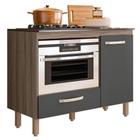 Balcão de Cozinha Fit 1 Porta e 1 Gaveta com Tampo MDP para Cooktop - Nicioli