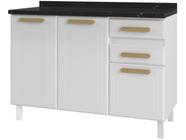 Balcão de Cozinha Telasul Aço 3 Portas 2 Gavetas Ágata Balcão de Cozinha Telasul Aço 3 Portas 2 Gavetas Ágata