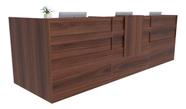 Balcão em L Recepção Caixa 344cm Álamo - Linha Premium - Mod 1.1 - Marcenaria Online