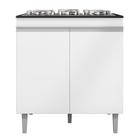 Balcão Gabinete Para Cooktop Cozinha Andréia 4/5 Bocas com Tampo 2 Portas Branco - Desk Design