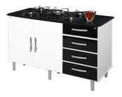 Balcao Gabinete Para Cooktop De 5 Bocas Com Gavetas Cor Bpm - PASSE BEM