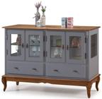 Balcao Lowe Cinza Escuro 4 Portas 2 Gavetas e 2 Prateleiras 150cm - 59916