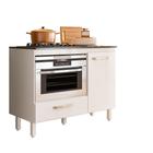 Balcão P/ Cooktop E Forno Cozinha 1 Gaveta 1 Porta Fit