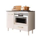 Balcão Para Cooktop 5 Bocas e 4 Bocas 80cm 1 Porta e 1 Gaveta Fit Cor Branco - Nicioli