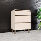 Balcão Para Cozinha 3 Gavetas 60cm 100% MDF Aurora Espresso Móveis