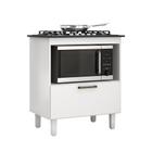 Balcão para Fogão Cooktop 5 Bocas de Cozinha e Espaço para Forno Elétrico Zanzini Itália 1 Porta