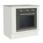 Balcão para Forno de Embutir 80 x 60 cm Com Tampo Branco Agata, Glamy, Stella Madesa