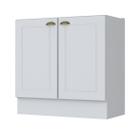 Balcão para Pia 2 Portas 80 cm Americana Branco 100 % MDF para Cozinha - Henn