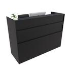 Balcão Recepção Caixa 102cm Preto - Linha Premium - Mod 1.3 - Marcenaria Online