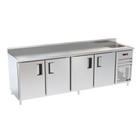 Balcão Refrigerados Venâncio 250cm Linha Prime Exterior Inox Interior Aluzinco Borda Espelhada com Cuba 127V PCFRH25-39357