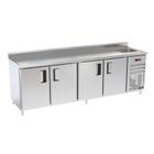 Balcão Refrigerados Venâncio 250cm Linha Prime Exterior Inox Interior Aluzinco Borda Espelhada com Cuba 220V PCFRH25-39358