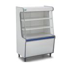 Balcão Vitrine Seco 75 cm Artlux Branco Faixa Azul