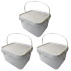 Balde 2-4L Com Alça Resistente-Kit 3 Pçs