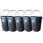 Balde 20L 20 Litros Preto - 5 Pçs