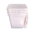 Balde 20L Retangular c/ Tampa Lacre - PP Resistente - Branco