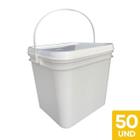 Balde 3.6L Tampa Com Lacre P Ordenha De Leite - 50 Pçs