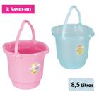 Balde Baby Sanremo Plastico 8,5L Cores 1 Peça