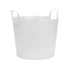 Balde Cesto Multiuso Bamboo 24Lts Branco- ARTHI