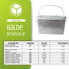 Balde com tampa 2.4L Transparente 35 Peças