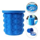 Balde De Gelo Silicone Térmico Mantenha A Bebida Gelada Com Tampa Mini Balde Azul Piscina Praia - TOP RIO