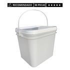 Balde De Plástico Fermentador 3L Retang Tampa Lacre-30 Un