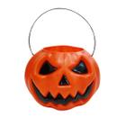 Balde Halloween Abóbora com Alça 18cm x 13cm - Extra Festas