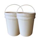Balde Hermético P Café Branco 20 Lts 2 Peças