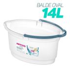 Balde Oval 14 Litros Sanremo Bico Alça Rodo Vassoura Limpeza