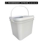 Balde P Açai 3L Retang Tampa Lacre - 35 Pçs
