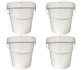 Balde Para Alcool 3.6L Com Tampa - 4 Pçs