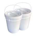 Balde Plast 12L Tamp Rosca P Tratar Bezerros 2 Pçs