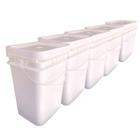 Balde Plast 20L Retang P Alcool 5 Pçs