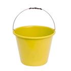 Balde Plástico Amarelo sem Pegador no Fundo Alça de Aço 12 Litros - Terraplast, Opção: Amarelo (a)