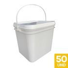 Balde Retang 3.6L Alimentício - 50 Pçs