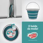 Balde Sanfonado Retrátil Compacto Emborrachado Silicone Multiuso 10 Litros Original Flash Limp