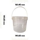 Balde Transparente 2.2L Para Food-truck E Tampa 4 Pçs - Nastripack