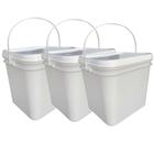 Baldes Para Frutas 3.6 Lts Tampa Lacre - 3 Pçs