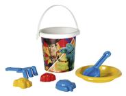 Jogo infantil Batman dois copos, prato e baldinho kit 4 pc - Injetemp -  Alimentação Infantil - Magazine Luiza