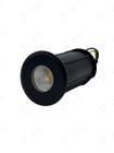 Balizador de Embutir Solo Piso LED Cob 3W 3000K Preto Redondo