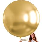 Balloon PartyWoo Metallic Gold 36 cm, látex, 4 peças