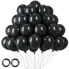 Balões de festa Voircoloria 105 unidades de látex preto 30 cm com acessórios