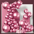 Balões PartyWoo Metallic Dark Pink 130 unidades para Garland