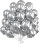 Balões PartyWoo Metallic Silver 50 peças de 30 cm para decoração