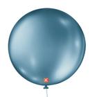 Balões São Roque Metalizado Nº 5 Redondo C/25un Azul