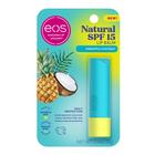 Bálsamo labial eos Natural SPF 15, abacaxi, coco, resistente à água