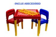 Bancada Educativa Vermelho e Azul Brincando Com Letras - Tritec